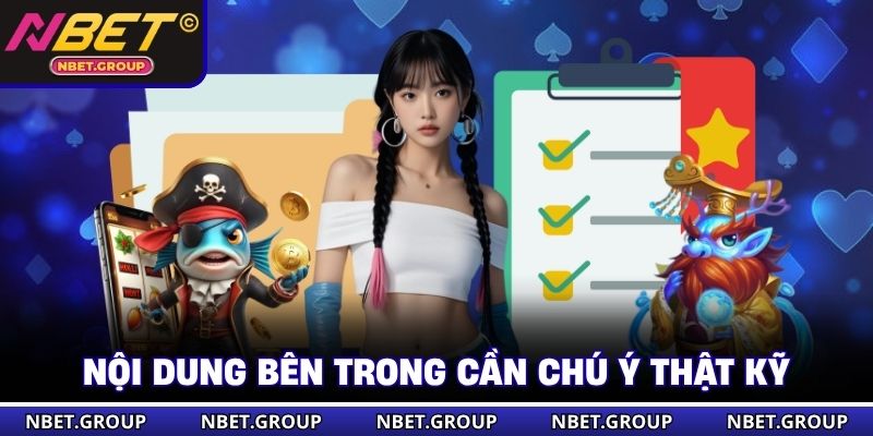 Nội dung bên trong cần chú ý thật kỹ